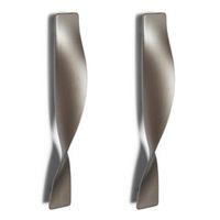 Titanium Effect Right Twist Bedroom Door Handle