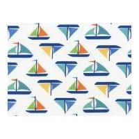 timeless treasures sailboats poplin quilting fabric white