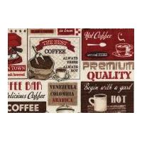 Timeless Treasures Coffee Patchwork Poplin Quilting Fabric