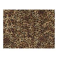 timeless treasures cheetah poplin quilting fabric brown