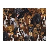 Timeless Treasures Mini Dogs Poplin Quilting Fabric Natural