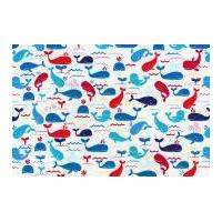 timeless treasures mini whales poplin quilting fabric