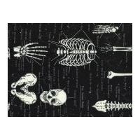 timeless treasures skeletons glow in the dark poplin quilting fabric b ...