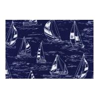 timeless treasures seaside sailboats poplin quilting fabric sapphire