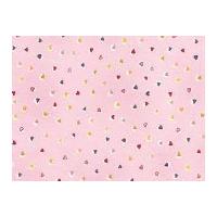 Timeless Treasures Tiny Hearts Poplin Quilting Fabric Pink