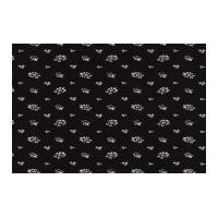 timeless treasures tossed buds poplin quilting fabric black