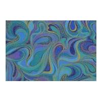 timeless treasures abstract swirls metallic poplin quilting fabric pea ...