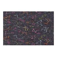 Timeless Treasures Constellations Poplin Quilting Fabric Charcoal