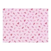 Timeless Treasures Mini Crowns Poplin Quilting Fabric Pink