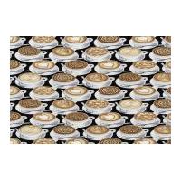 timeless treasures latte art poplin quilting fabric