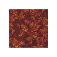 Timeless Treasures Maple Leaf Poplin Quilting Fabric Rust