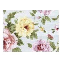 timeless treasures watercolour floral poplin quilting fabric mist