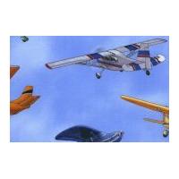 Timeless Treasures Airplanes Poplin Quilting Fabric