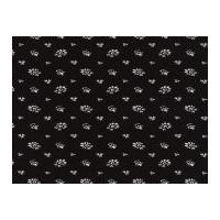 Timeless Treasures Tossed Buds Poplin Quilting Fabric Black