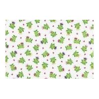 timeless treasures mini frog princes poplin quilting fabric white