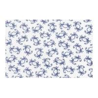 timeless treasures seaside crabs poplin quilting fabric white