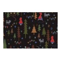 timeless treasures red riding hood poplin quilting fabric black