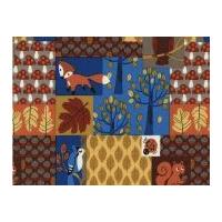 Timeless Treasures Nightime Woodland Poplin Quilting Fabric