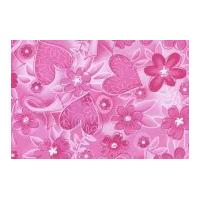 Timeless Treasures Pink Ribbon Poplin Quilting Fabric