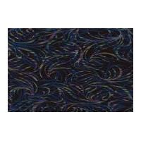 Timeless Treasures Abstract Feathers Metallic Poplin Quilting Fabric Black