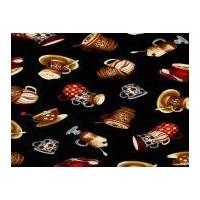 timeless treasures coffee poplin quilting fabric black