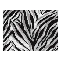 Timeless Treasures Zebra Poplin Quilting Fabric Black