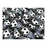 timeless treasures football goal quilting fabric black