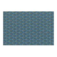 Timeless Treasures Scallop Metallic Poplin Quilting Fabric Blue