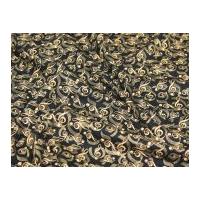 Timeless Treasures Metallic Musical Notes Quilting Fabric Black