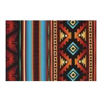 Timeless Treasures Southwest Stripe Poplin Quilting Fabric Terracotta