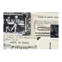 Timeless Treasures April In Paris Photo Collage Poplin Quilting Fabric Ivory