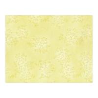 Timeless Treasures Willow Tonal Leaf Poplin Quilting Fabric Light Yellow