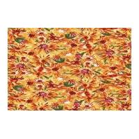 Timeless Treasures Packed Floral Poplin Quilting Fabric Multicoloured