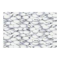 Timeless Treasures Golf Balls Poplin Quilting Fabric White