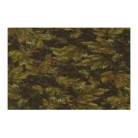 Timeless Treasures Maple Leaf Poplin Quilting Fabric Green