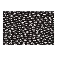 Timeless Treasures Paw Prints Poplin Quilting Fabric Black & White