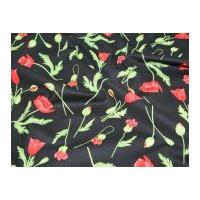 Timeless Treasures Flowers Quilting Fabric Black