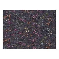 Timeless Treasures Constellations Poplin Quilting Fabric Charcoal