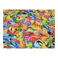 Timeless Treasures Tropical Fish Quilting Fabric Multicoloured