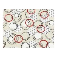 timeless treasures zuzu circles poplin quilting fabric cream