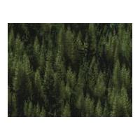 Timeless Treasures Tamarack Trees Poplin Quilting Fabric Pine