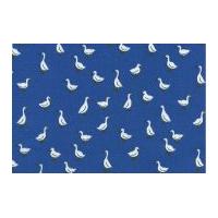 Timeless Treasures Mini Geese Poplin Quilting Fabric Blue