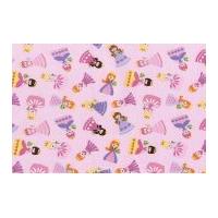 Timeless Treasures Mini Princesses Poplin Quilting Fabric