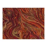 Timeless Treasures Marbled Metallic Poplin Quilting Fabric Harvest