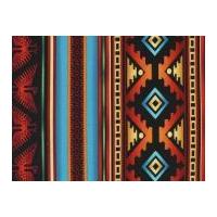 Timeless Treasures Southwest Stripe Poplin Quilting Fabric Terracotta