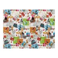 Timeless Treasures J?adore Paris Poplin Quilting Fabric Multicoloured