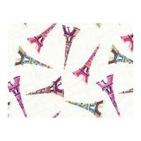 timeless treasures tossed eiffel towers poplin quilting fabric multico ...