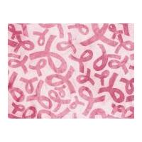 Timeless Treasures Pink Ribbon Batik Quilting Fabric Pink