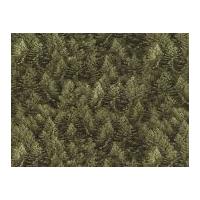 Timeless Treasures Pine Tree Poplin Quilting Fabric Green