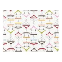 Timeless Treasures Hangers Poplin Quilting Fabric White